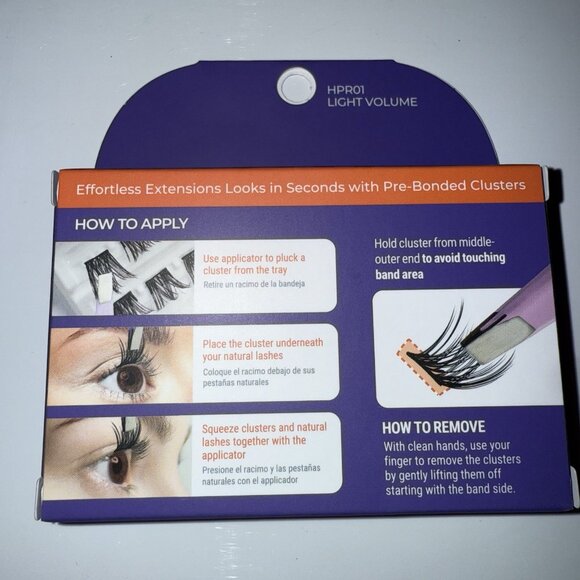 KISS Press-On False Eyelashes, Scarlet, 14 mm, 8 Clusters HPR01 - Picture 2 of 5